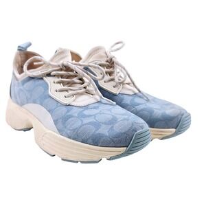 Coach Casual Women's Blue White Sneakers - Size 8